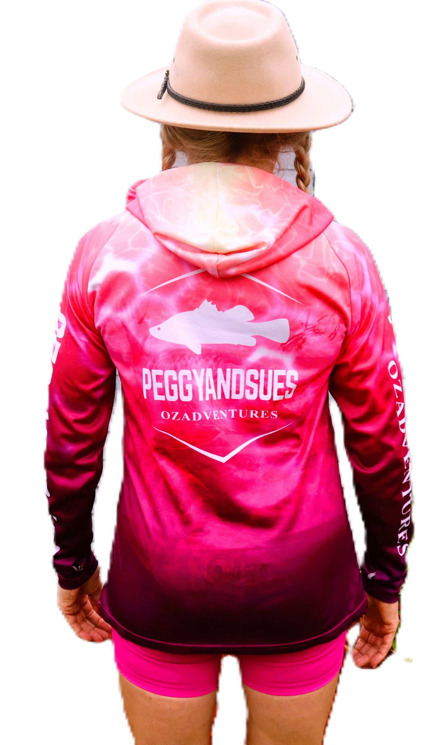 Ladies Fishing Shirt – Hoodie - Pink - UV 50+ Protection - Free Postage Australia Wide