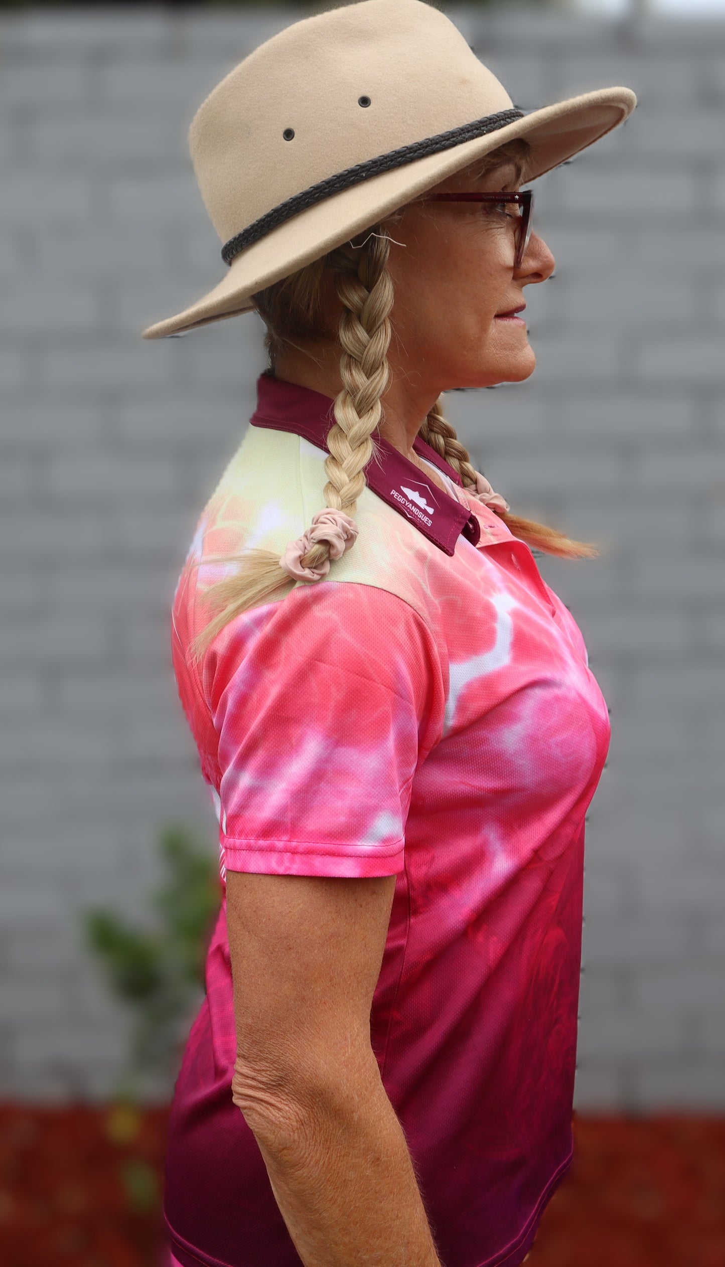 Ladies Polo Shirt – Pink - UV 50+ Protection - Free Postage Australia Wide